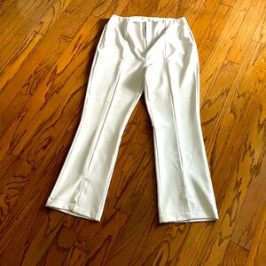 NWT LC Waikiki women’s white modern pants with front split Euro size 44, US 14